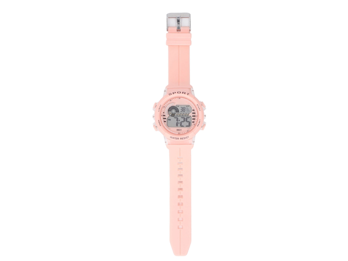 Reloj Digital Infantil, Resistente Al Agua Hasta 50 M, 7 Luces Led, Alarma, Para Niños Y Niñas, Color Rosa.