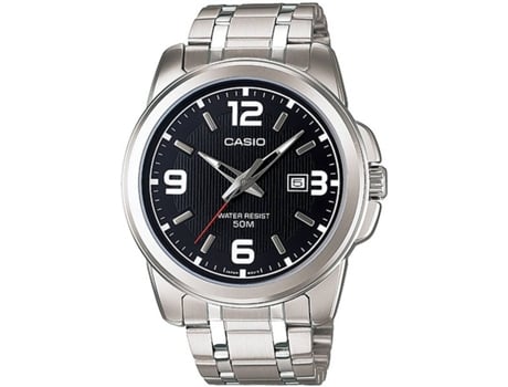 Reloj CASIO MTP-1314D-1AVDF (Resina y Acero Inoxidable - Negro y Plateado)