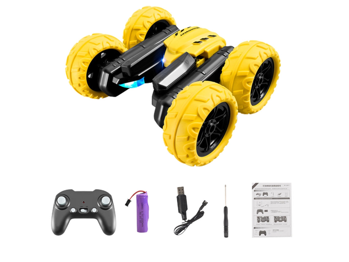 Coche De Control Remoto 2.4 Ghz Stunt Car Rc Con Luces Led, Juguete Para Niños Niñas, Regalo