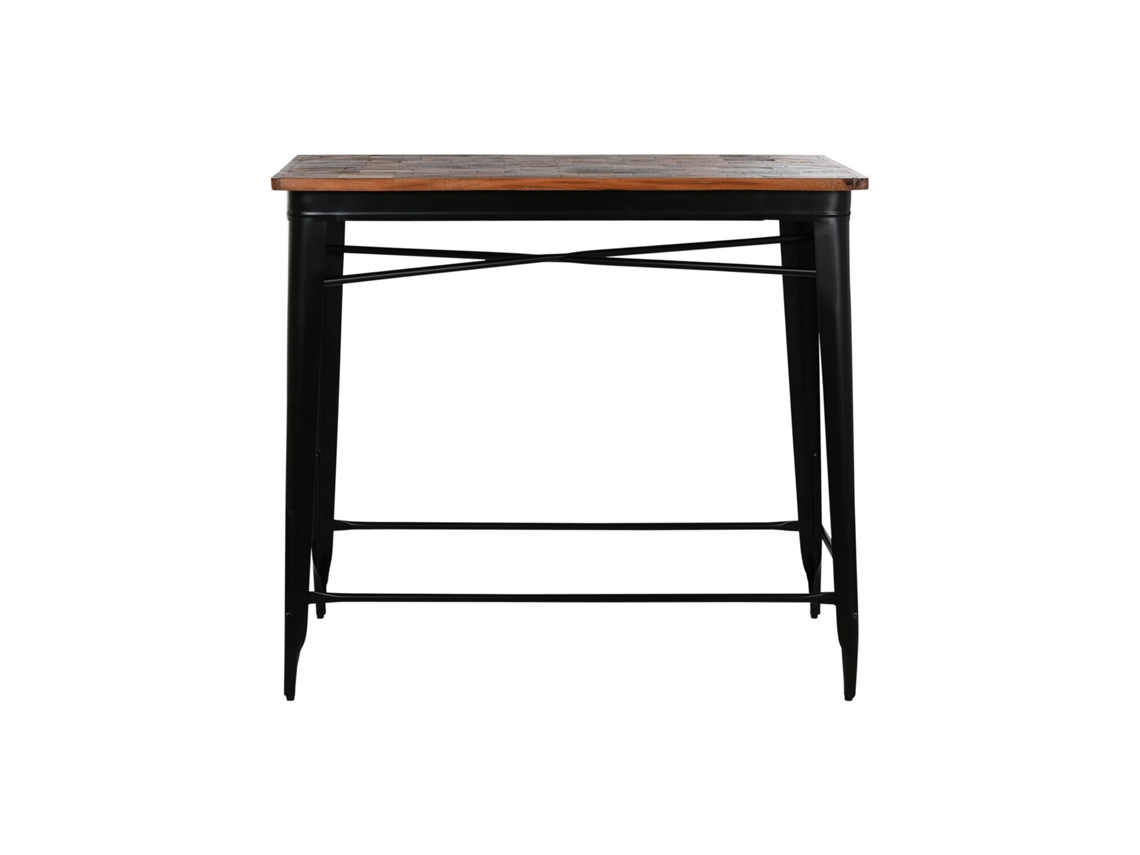 Mesa Bar Metal Madera Marron 120x66x102cm
