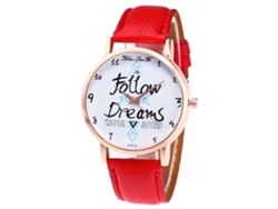 Reloj De Pulsera Analógico De Cuarzo Zhoulianfa Con Correa Clásica Sencilla De Pu (rojo)