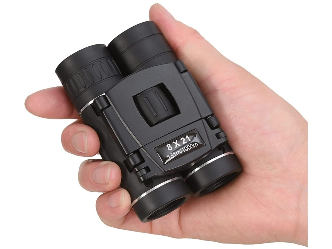 Mini binoculares compactos de bolsillo para adultos y niños, observación de aves, paisajes al aire libre y partidos de fútbol, negros, Chennnls