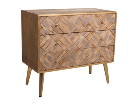 Consola de Madera Marrón 73x36x65h cm