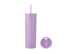 Vasos de plástico de 16 oz con tapa y pajita, acabado mate, ideales para deportes al aire libre.