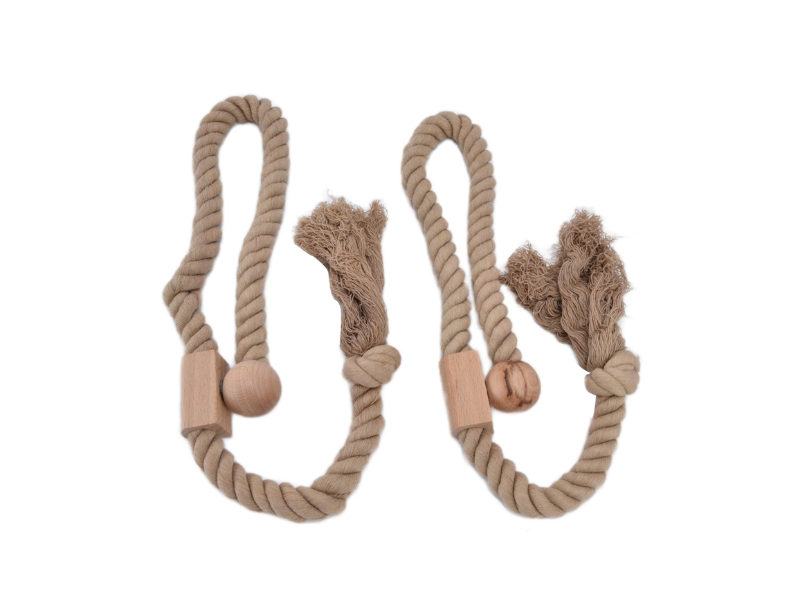 2 Cordones Magnéticos De Algodón Para Cortinas, Estilo Rústico, Fáciles De Usar.