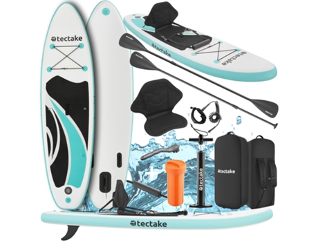 Tabla de paddle surf Zenon, hinchable 2 en 1, set completo TECTAKE