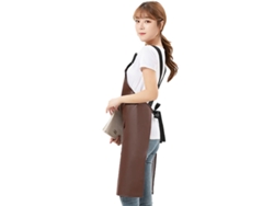Delantal De Cuero Sintético Con Bolsillos Para Hombre Y Mujer, Impermeable Para Cocina, Cocinar, Lavado De Platos, Peluquería Canina