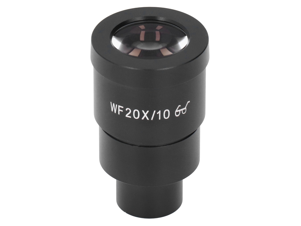 Ocular para microscopio estereoscópico WF20x, campo amplio, punto alto, interfaz ocular, 30 mm (sin marcar)