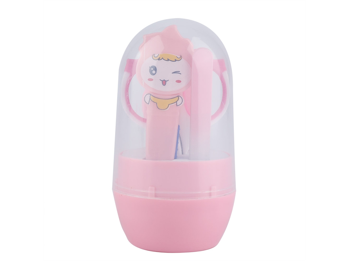 Kit De Herramientas Para El Cuidado Del Bebé, Plástico, 4 Piezas, Rosa, Higiene Y Limpieza.
