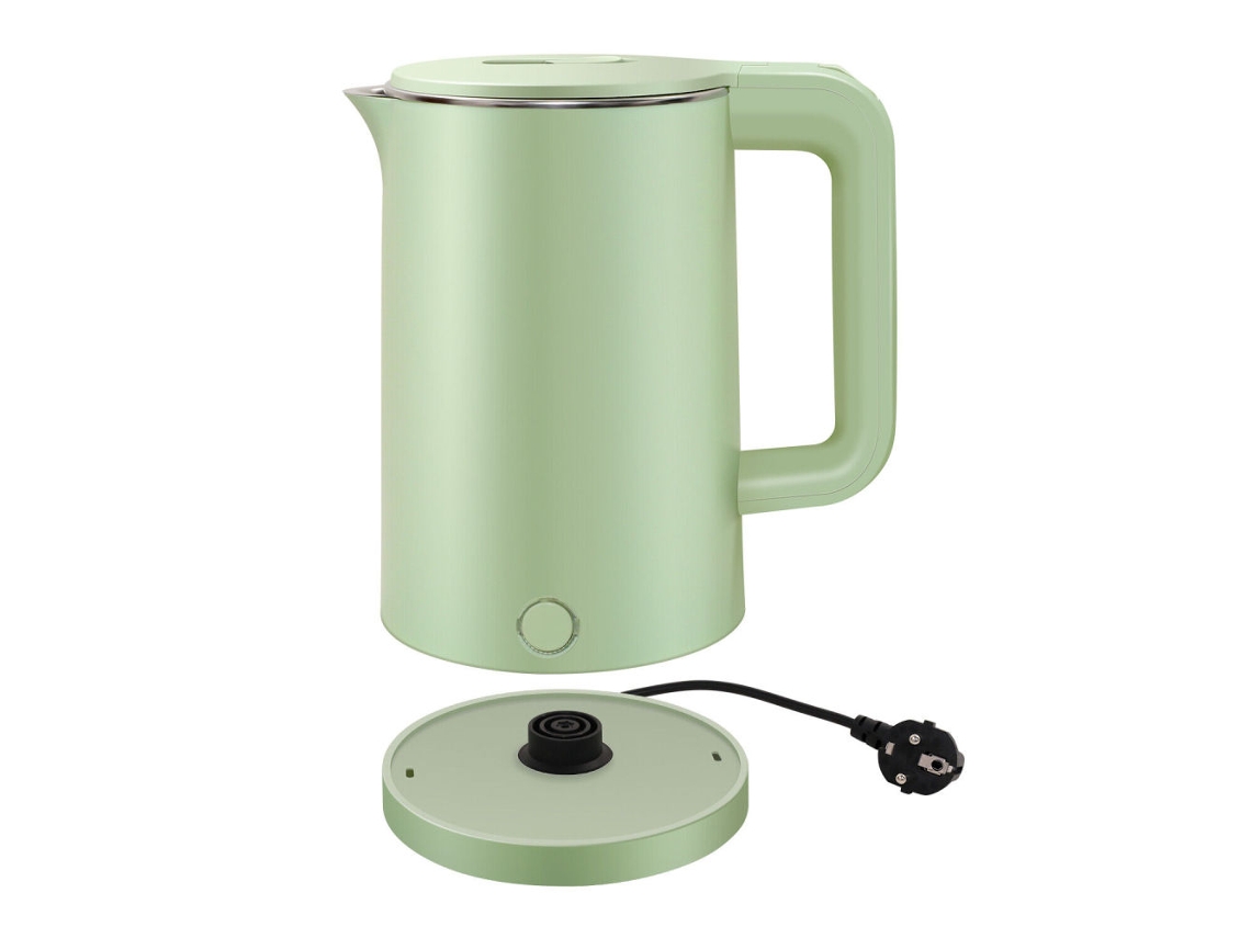 HYMNORA Hervidor eléctrico multiusos, portátil, con interior de acero inoxidable, ebullición rápida, diseño de boca ancha y protección contra ebullición en se