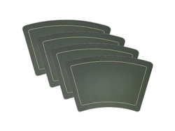 2026-4 Tapetes De Cuña Para Mesa Redonda Impermeables De Cuero Pu Resistente A Manchas Para Navidad