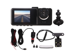 Grabador De Conducción De Coche Dvr 3 Cámaras Pantalla 2 Pulgadas Full Hd Visión Nocturna Dash Cam