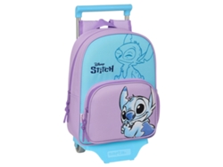 Mochila Escolar SAFTA com Rodas STITCH Sweet (Poliéster 300D - Lilás)