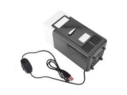 Nevera Mini Usb Para Pc, Refrigerador Bebida, Cooler E Aquecedor De Lata, Preto