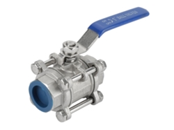 Válvula De Esfera Femenina De Acero Inoxidable 304 De 3 Piezas Full Port 1" Npt 1000wog