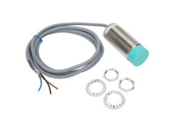 Sensor de proximidad cilíndrico de 3 hilos, 10-30 V CC, NPN, sin latón, para equipos de control de potencia con la marca [BRAND].