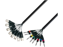 Cable de Audio ADAM HALL (Jack 6.3mm - XLR - 3 m - Negro)