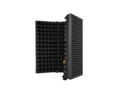 Filtro De Reflexión De Sonido Portátil Para Micrófono Con Espuma Absorbente, Equipo De Aislamiento De Sonido Para Estudio Y Grabación, Negro.