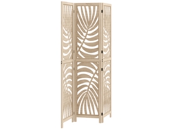 Biombo De 3 Paneles Con Diseño De Hojas De Palmera Tropical, 120x170cm, Decorativo.