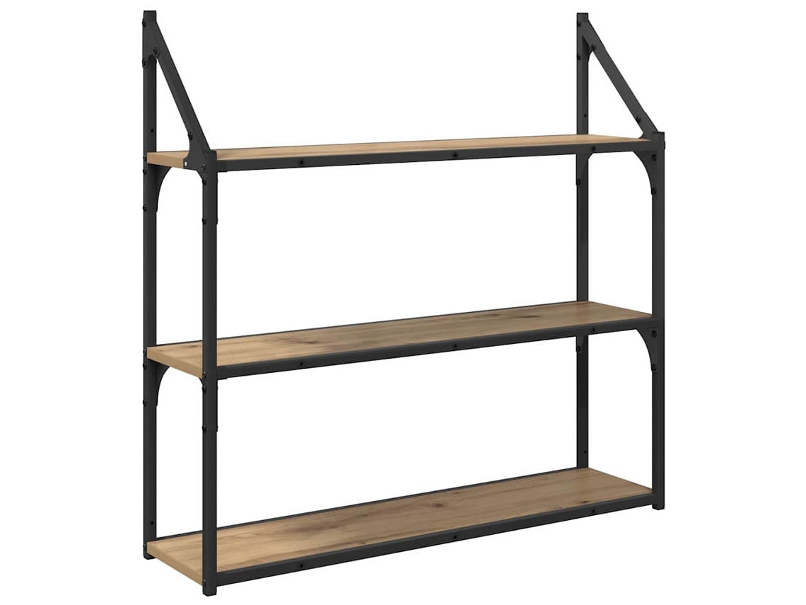 Maison Exclusive - Estante De Pared Con Estante Roble Artesanal 80 X 21 X 78,5 Cm