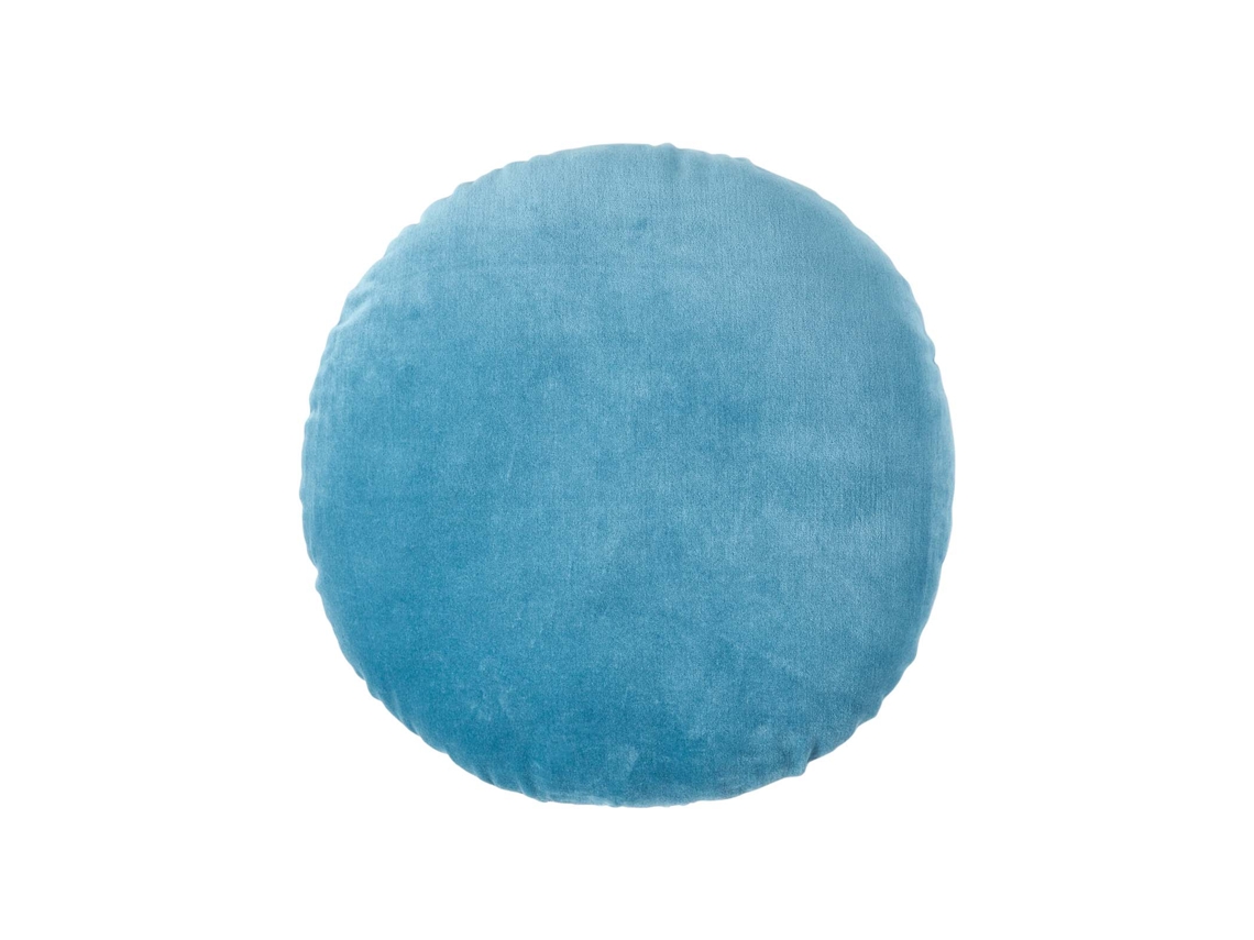 Homescapes Blue Velvet Cushion 40cm Round