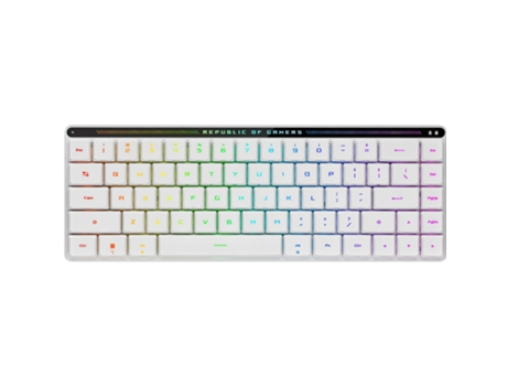 Teclado Mecánico ASUS Rog Falchion 65% Rx Perfil Bajo Rgb Inalámbrico Rog Rx Rojo Us Blanco