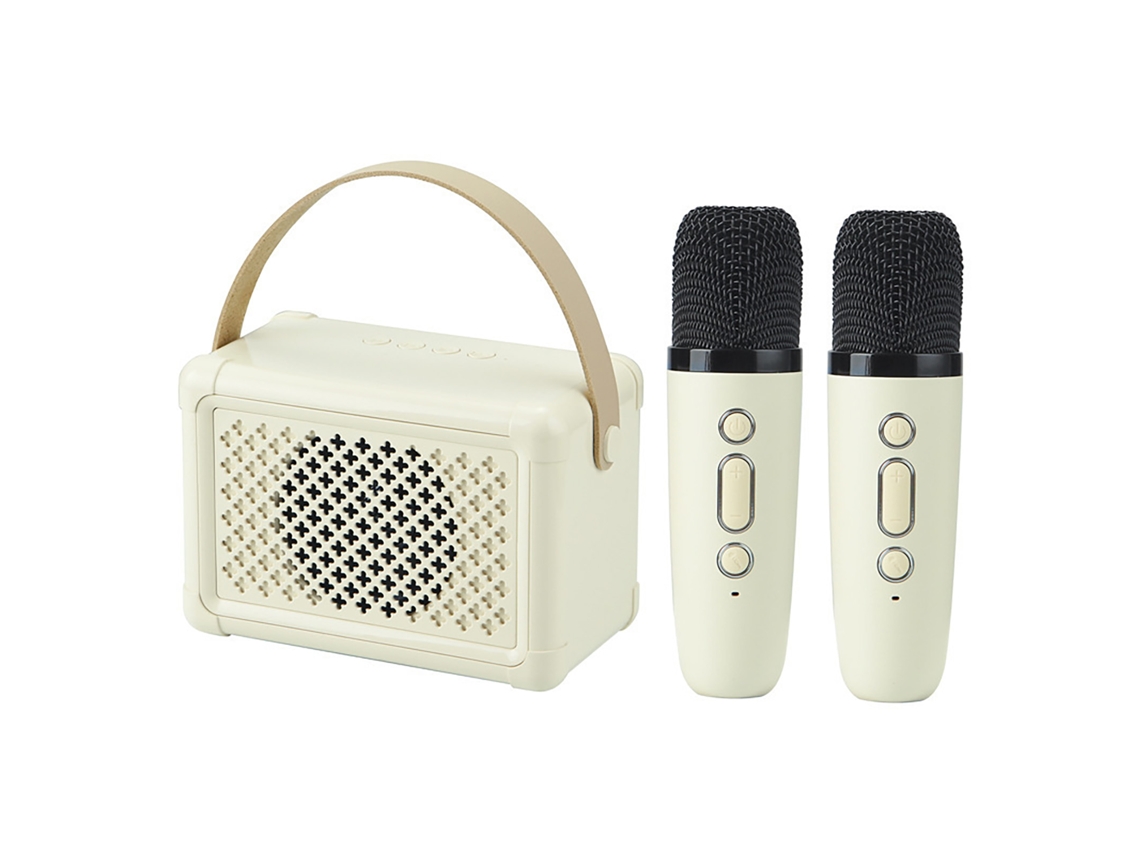 Altavoz Portátil Bluetooth Para Karaoke Con Micrófonos Inalámbricos, Radio Fm Y Batería De Larga Duración.