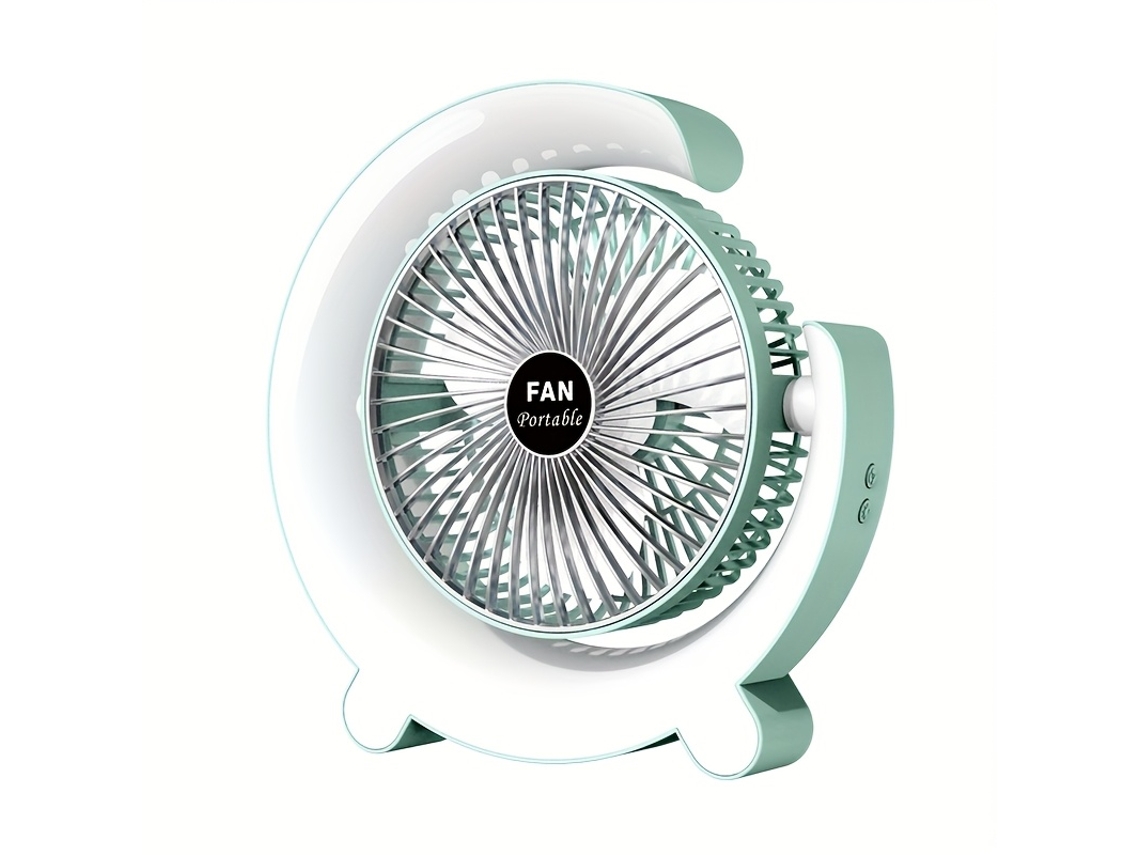 Ventilador De Escritorio Usb Con Iluminación Led: Portátil Y Silencioso, Tres Velocidades Ajustables, Fácil De Usar Y Muy Duradero.
