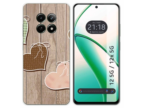 Funda Diseño Corazones para Realme 12 5G 12X 5G TUMUNDOSMARTPHONE Multicolor