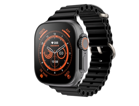 Smartwatch Negro Ultra 8 Nfc con Puerta de Acceso Desbloqueado 49 Mm Série 8 Bluetooth 2,02 con Carga Sem A1