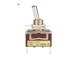 Veloriskku-5pcs Mini Interruptor de Alavanca 6.3 Pinos Rápidos 2 Pinos 2 Posições Liga/Desliga Mecânico