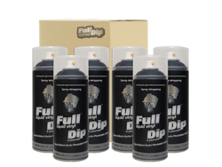 6 X Spray Vinilo Liquido Full Dip Negro 400 Ml