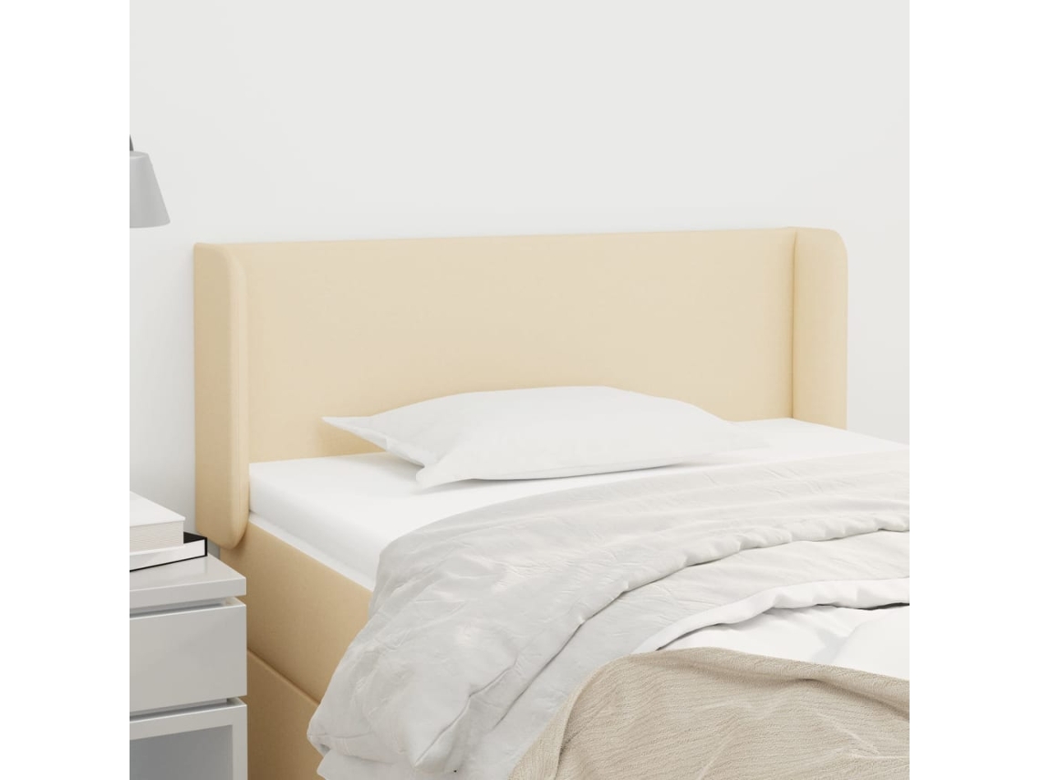 Cabecero De Tela Color Crema 93x16x78/88 Cm