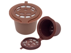 Pack 6 Cápsulas Reutilizables para Nespresso Inissia Marrón CHRUI