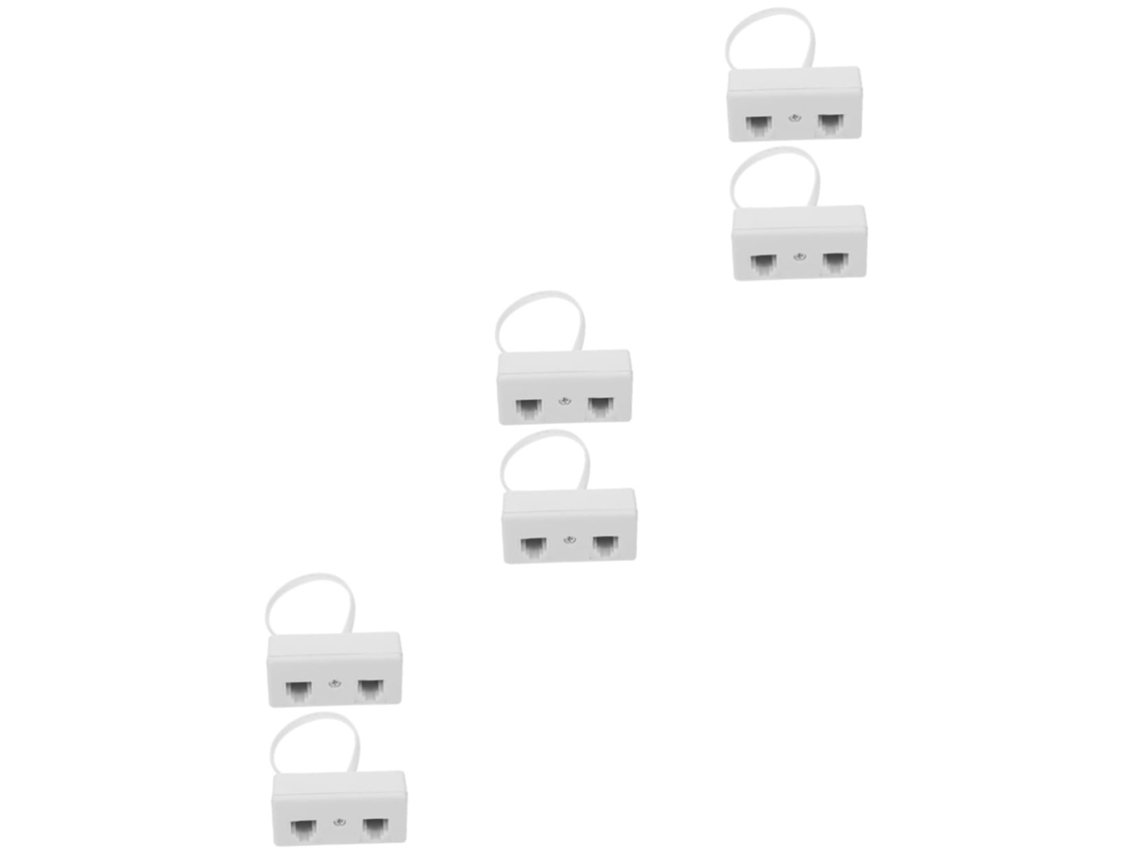 Adaptador Divisor De Teléfono De 6 Piezas Para Teléfonos Fijos Con Dos Líneas