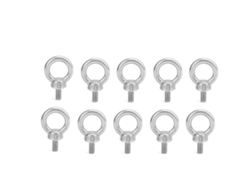 2026-10 Piezas Tornillos Anulares De Acero Inoxidable M6 Para Elevación Con Tuercas De Seguridad