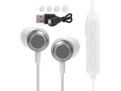 Auriculares Deportivos Bluetooth Con Cancelación De Ruido, Hifi Para Portátil Con Agarre Magnético, Blancos.