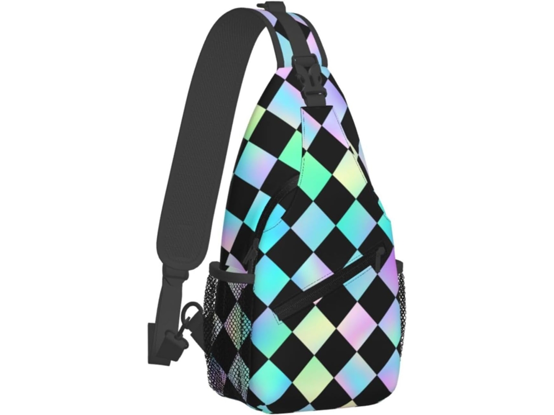 Bolso Poliéster Con Cremallera Para Hombre Diseño Estampado