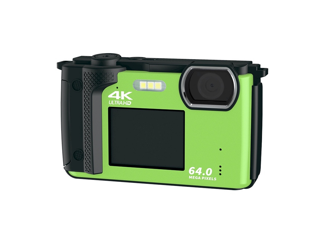 Cámara Digital 4k Para Fotografía Y Video, Zoom Digital De 16x, Cámara De Vlogueo De 64 Mp Para Cámara Compacta (verde)