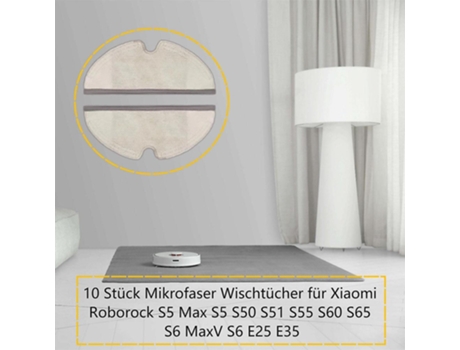 Peças de reposição mop pano almofadas compatíveis para xiaomi roborock s5 s6