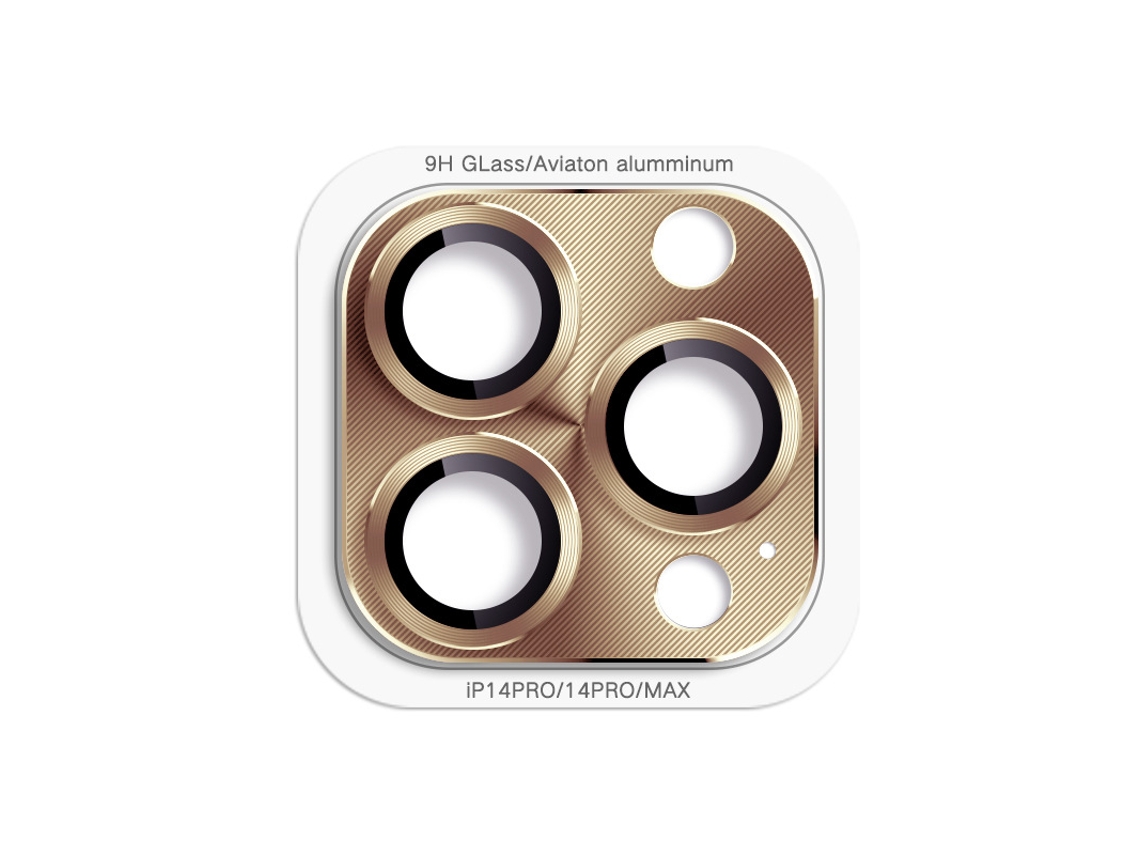 El protector de lente metálico es adecuado para la funda con diseño de CD dorado para iPhone 12 Pro Max.