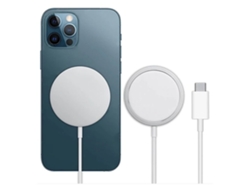 Cargador Inalámbrico Carga Rápida Para Iphone 14 -9 Blanco