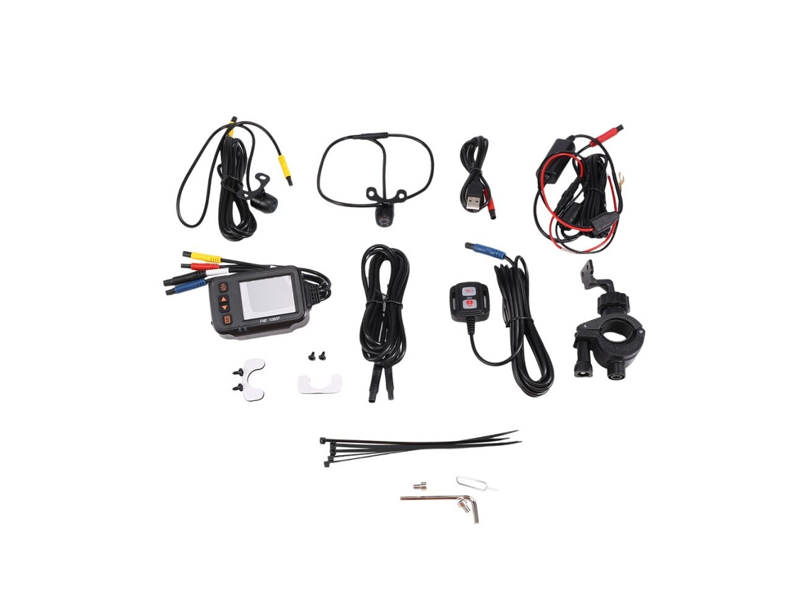 Cámara De Salpicadero Para Motocicleta, Pantalla Ips De 2 Pulgadas, 1080p+720p, Doble Ahd, Sensor G, Modo De Estacionamiento, Grabadora De Conducció