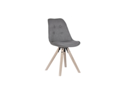 Silla Roble Poliester Gris Oscuro 48x44x84cm