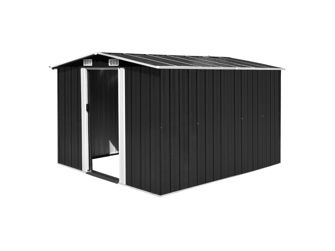Cobertizo VIDAXL Antracita Acero (257x298x178 cm)