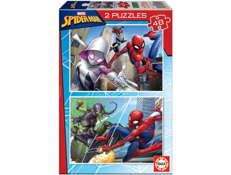 Puzzle EDUCA 2x Puzzle 48 Spiderman (Edad Mínima: 3 Años - 96 Piezas)