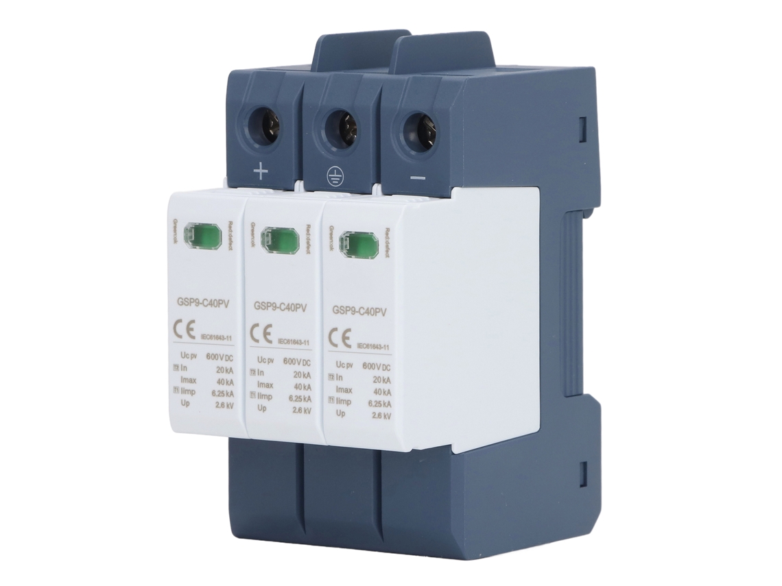 Protector Contra Sobretensiones De Cc 3p 40ka 600vdc Dispositivo De Protección Ignífugo De Respuesta Rápida