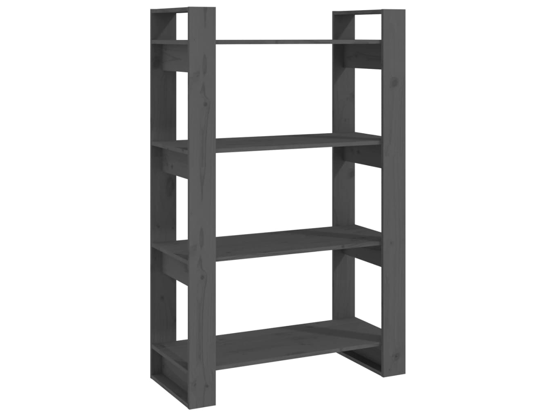 Estantería/separador 80x35x125 cm Pino macizo gris MAISON EXCLUSIVE