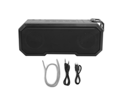 Caixa De Som Bluetooth Sem Fio Ipx7 À Prova D'água Luz Flash Bass Estéreo Alto-falante Cinza Claro