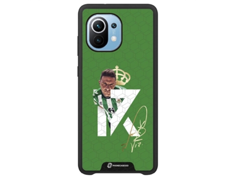 Funda Móvil Global Oficial Real Betis Fc para Xiaomi Mi 11 Global PHONECASES3D Piel Sintética Negro